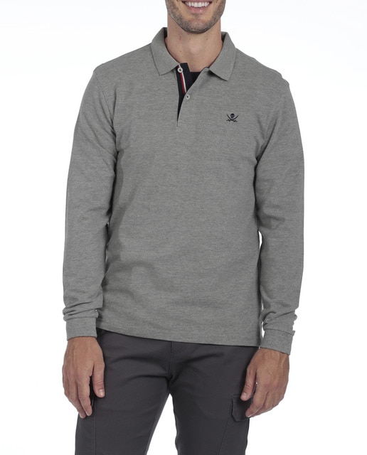 Imagen 0 de Polo Basico Hombre Manga Larga Logo Bordado