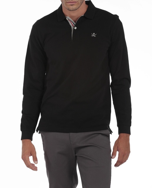 Imagen 0 de Polo Basico Hombre Manga Larga Logo Bordado