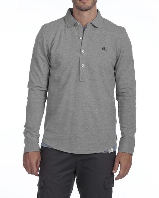 Imagen 0 de Polo Cuello tipo camisa Hombre Manga Larga Logo Bordado