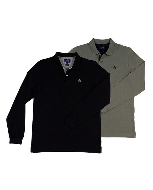 Imagen 0 de Pack 2 Polos Basic Hombre Manga Larga