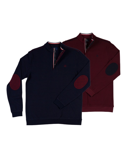 Imagen 0 de Pack 2 Polos con coderas Hierro M/L Hombre Manga Larga