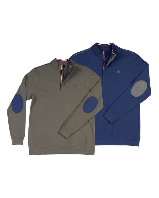 Imagen 0 de Pack 2 Polos con coderas Hierro M/L Hombre Manga Larga