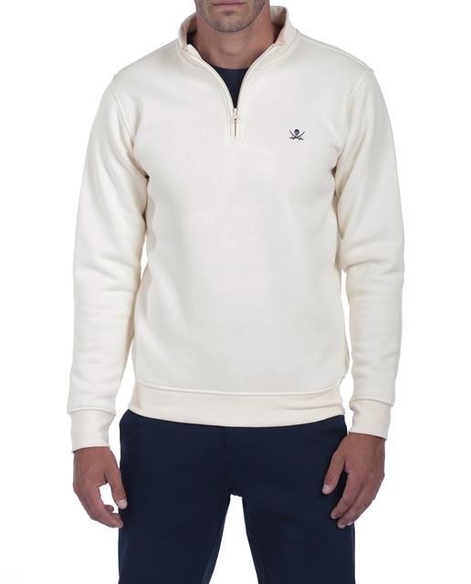 Imagen 0 de Sudadera con cuello Media Cremallera Hombre Logo Bordado