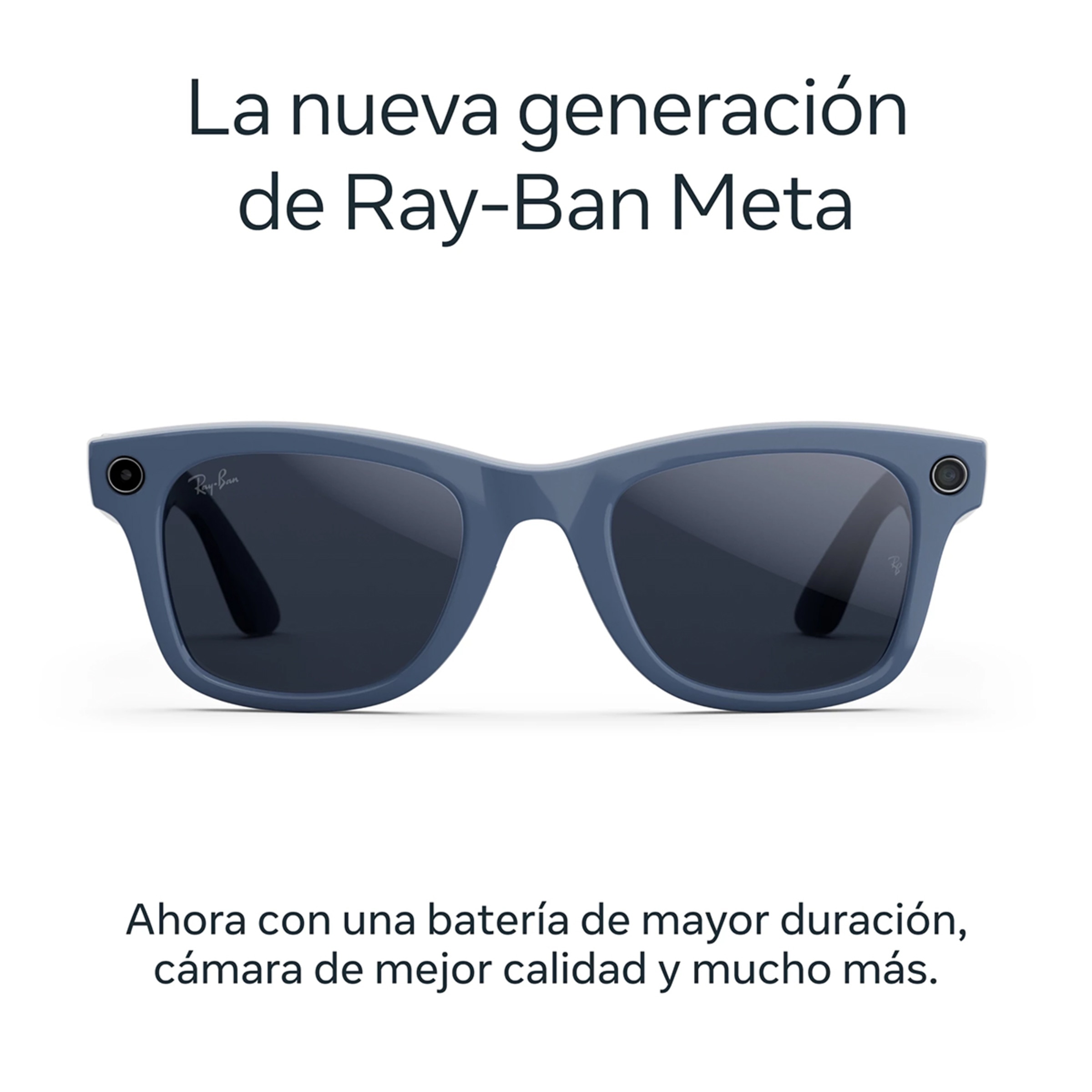 Gafas con IA Ray-Ban Meta Wayfarer grandes (Gen 2) Azul cósmico brillante con lentes Transitions en zafiro Azul-2