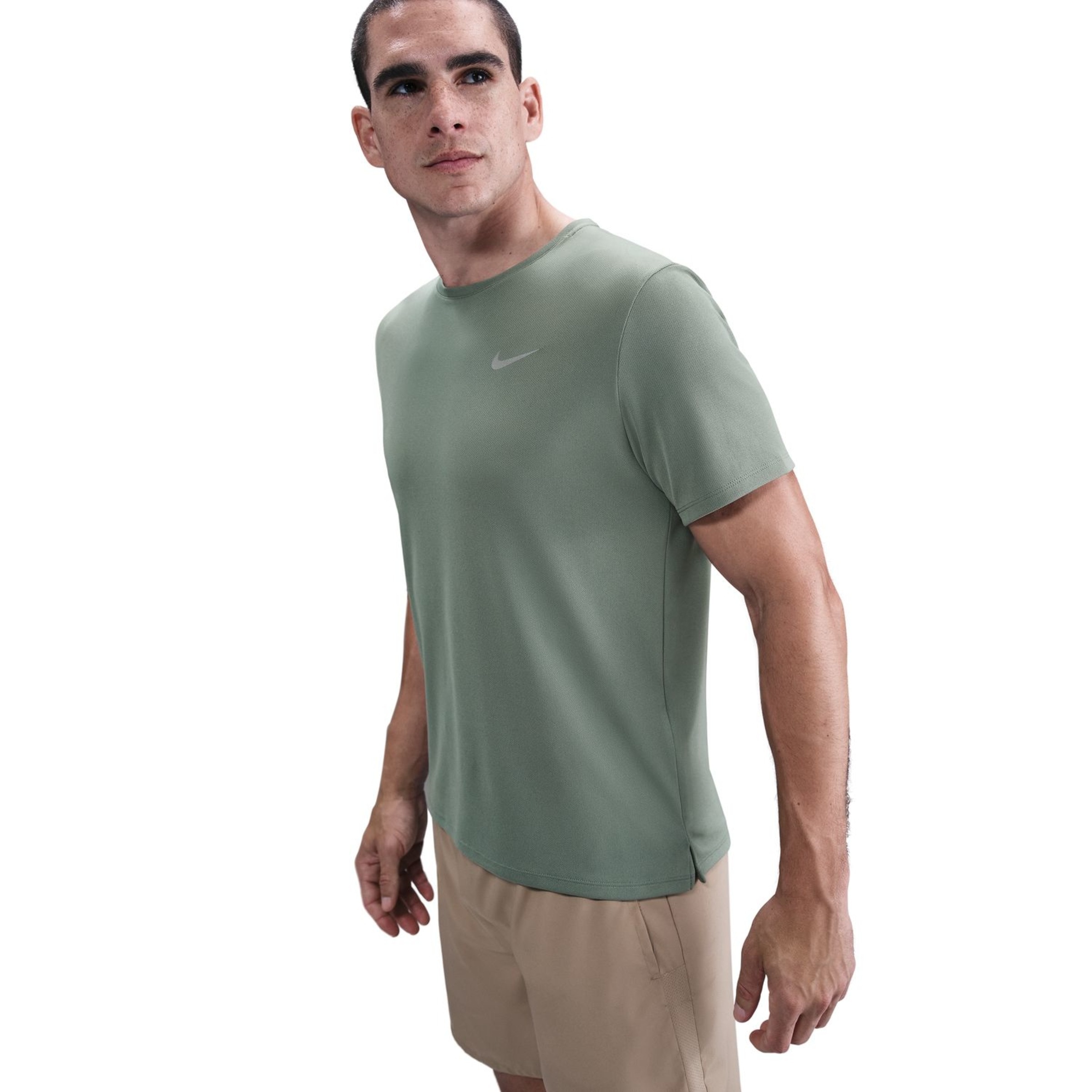 T-shirt de homem Miler Nike Verde-3