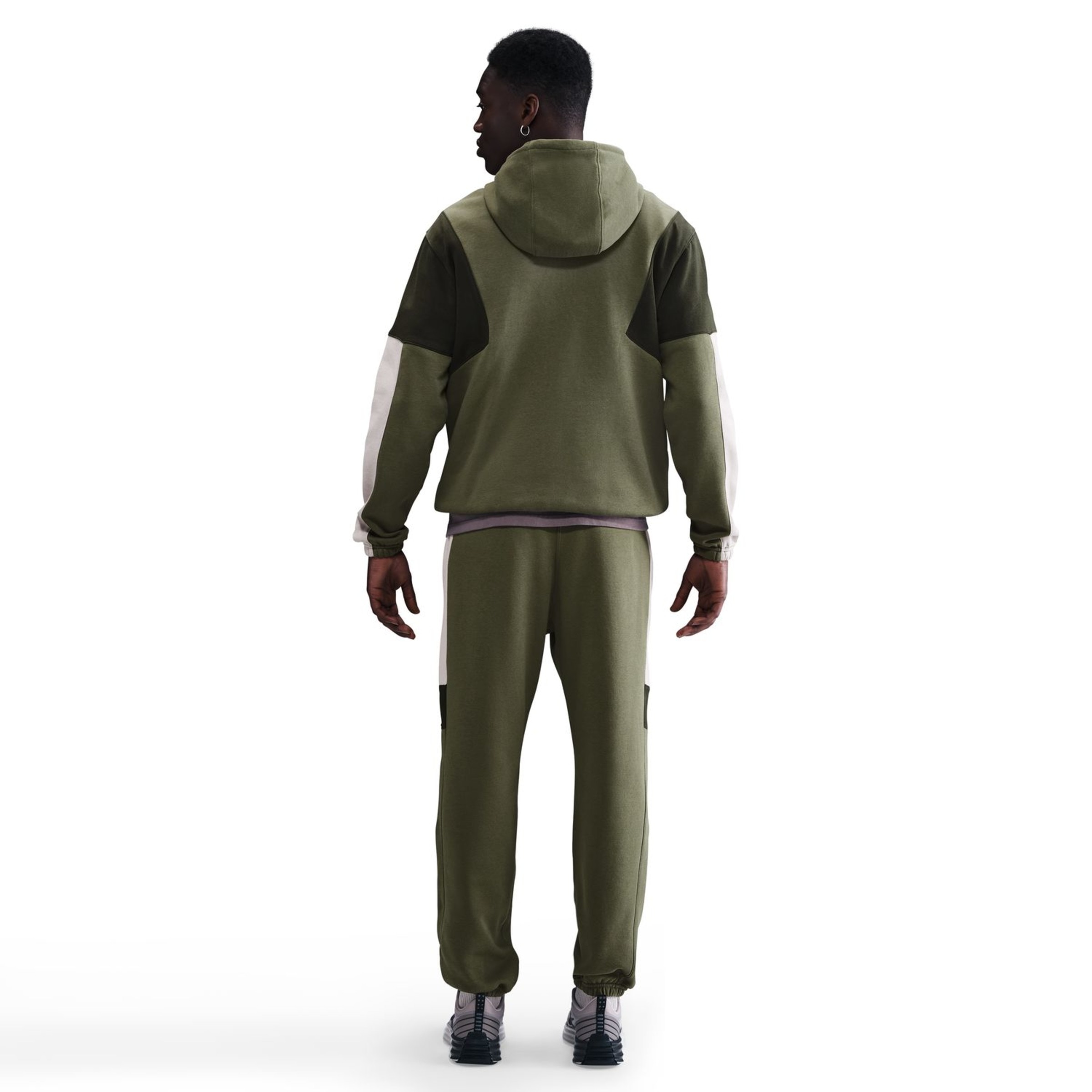 Fato de Treino de Homem Club Fleece Hded Track Gx Verde Azeitona-2