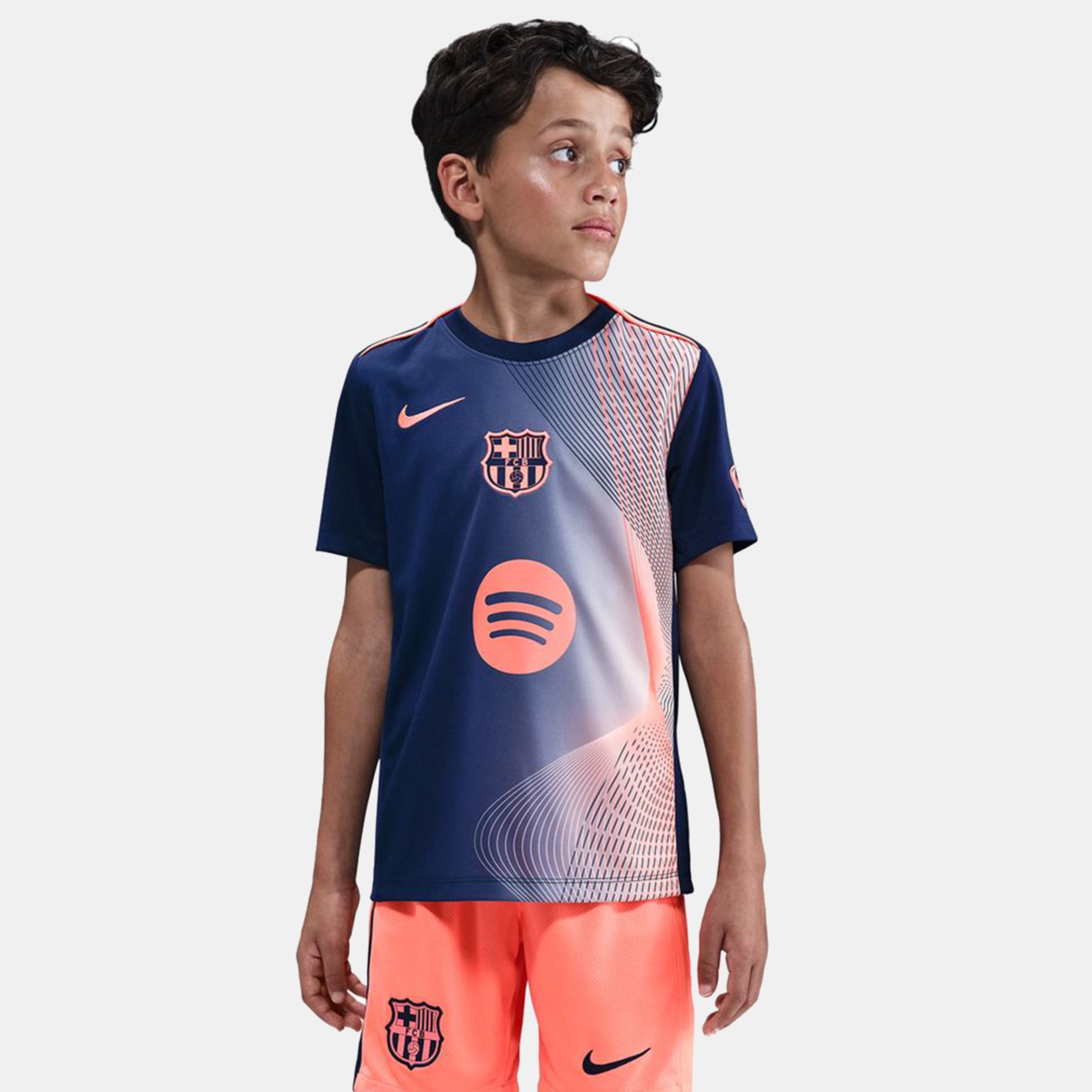 T-shirt de Criança FC Barcelona 2025-2026 Academy Pro Azul-marinho-1