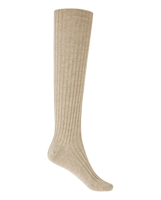 Imagen 0 de Calcetín de mujer alto de cashmere/lana - con canalé. Hecho en España