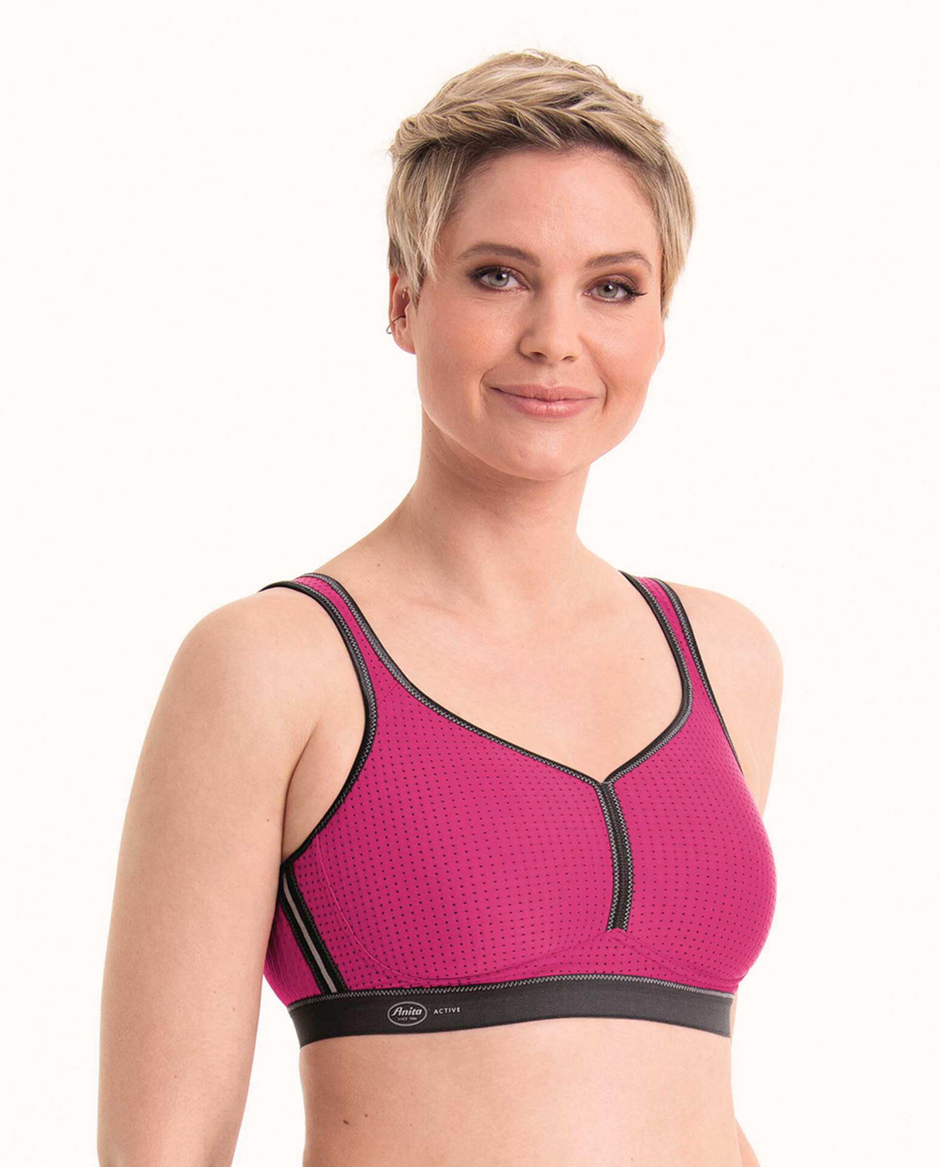 Soutien Desportivo com Fecho Traseiro Rosa-1