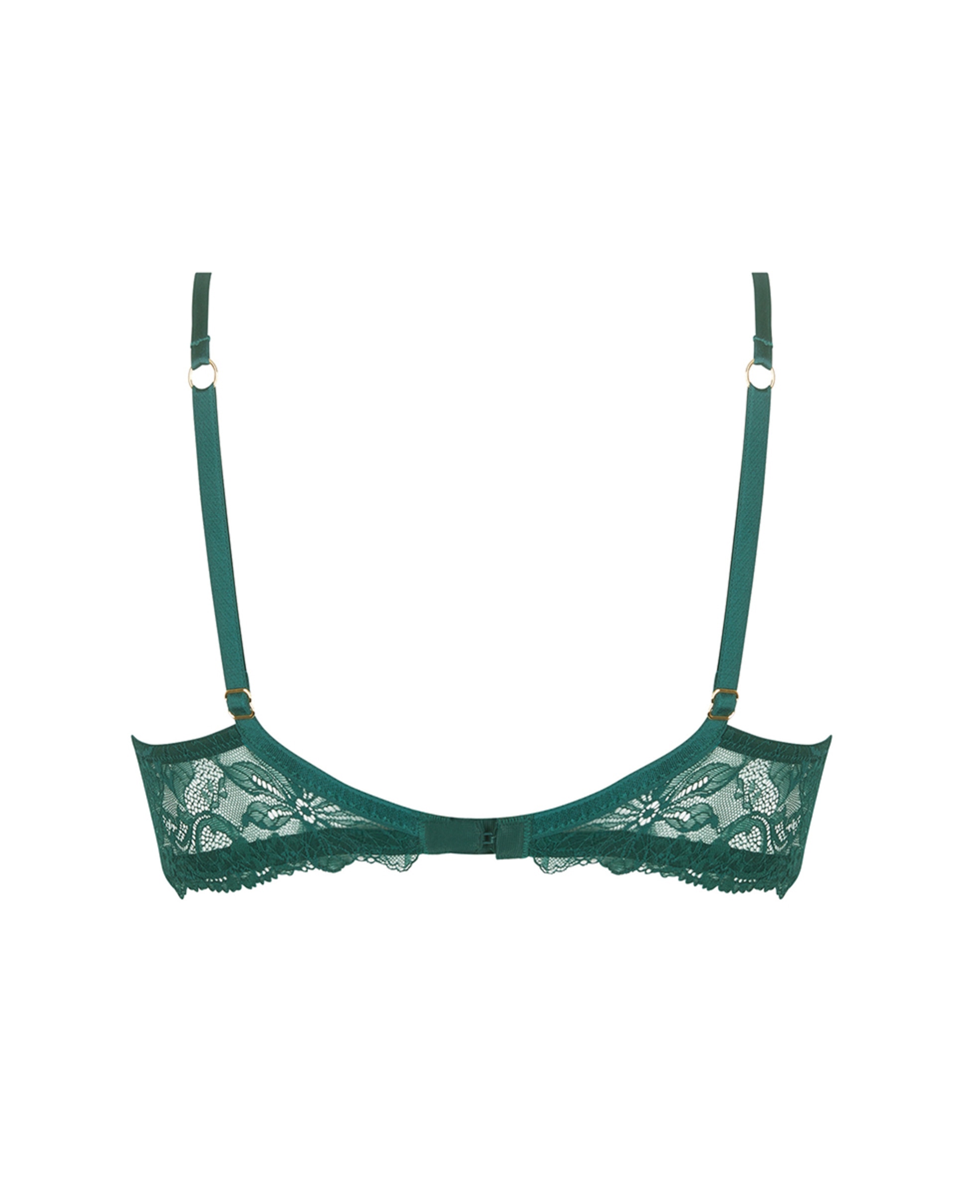 Soutien com Aros e Enchimento na Copa Verde-escuro-6