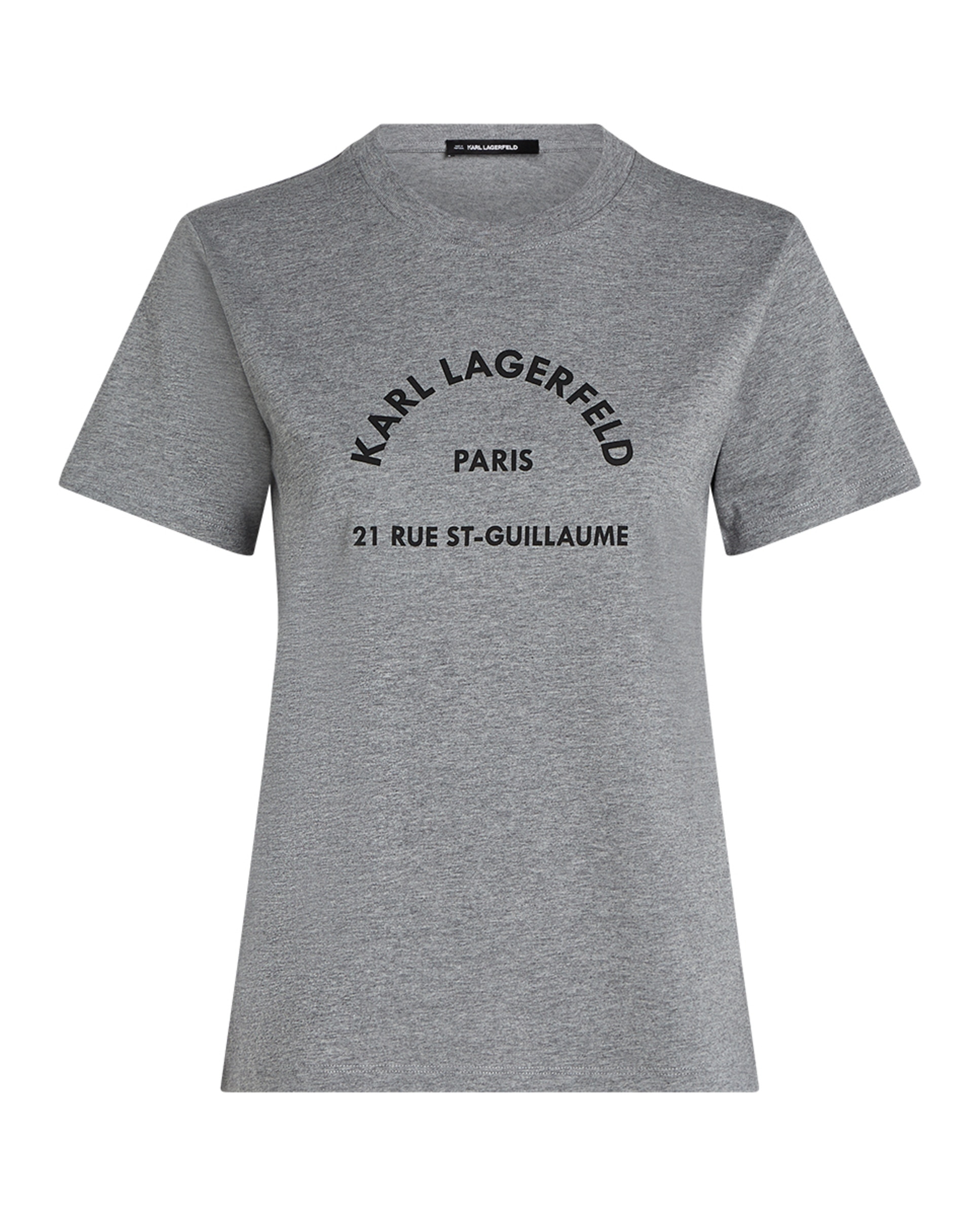 T-shirt com Decote Redondo Rue St. Guillaume Cinzento-escuro-4