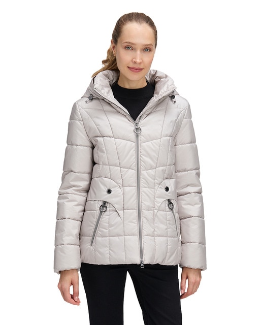 Imagem 0 de Blusão Acolchoado com Capuz de Pelo Desmontável