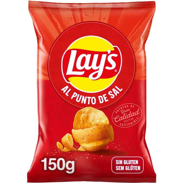 ready salted potato crisps bag 150 g