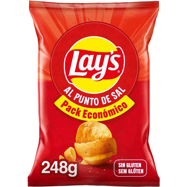 ready salted crisps economy pack bag 248 g
