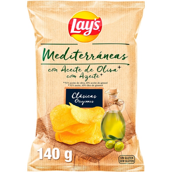 Klassische Chips mit Olivenöl Tasche 140 g