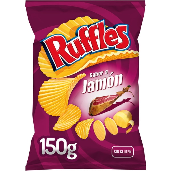 Gewellte Chips Schinkengeschmack Glutenfrei Tasche 150 g