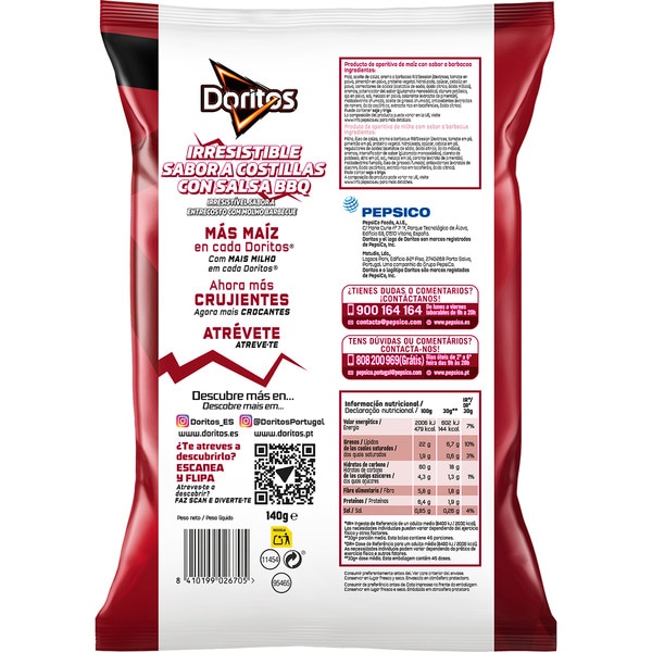 Mais-Snacks Rib Session-Geschmack Tasche 140 g