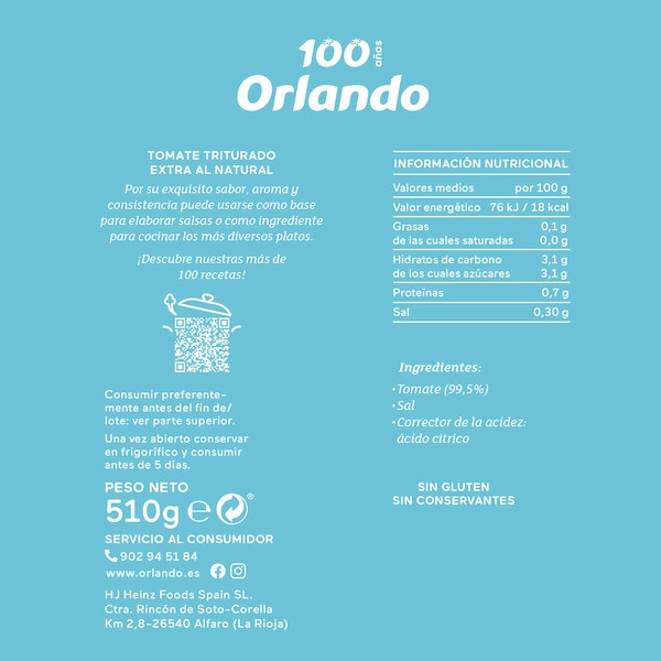 tomato purée container 510 g