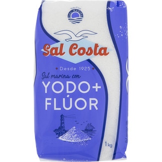 sal marina con yodo + flúor paquete 1 kg - Sal Costa