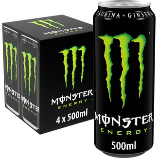 Green bebida energética con taurina y ginseng pack 4 latas 50 cl - Monster Energy