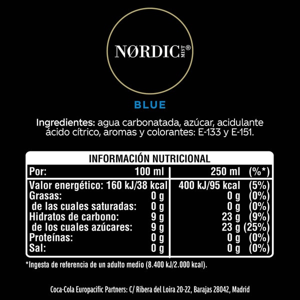 Tonic Water Blue Dose 25 cl