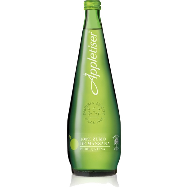 Erfrischungsgetränk aus Apfelsaft mit Kohlensäure fein perlend Flasche 75 cl (Glasbehälter)