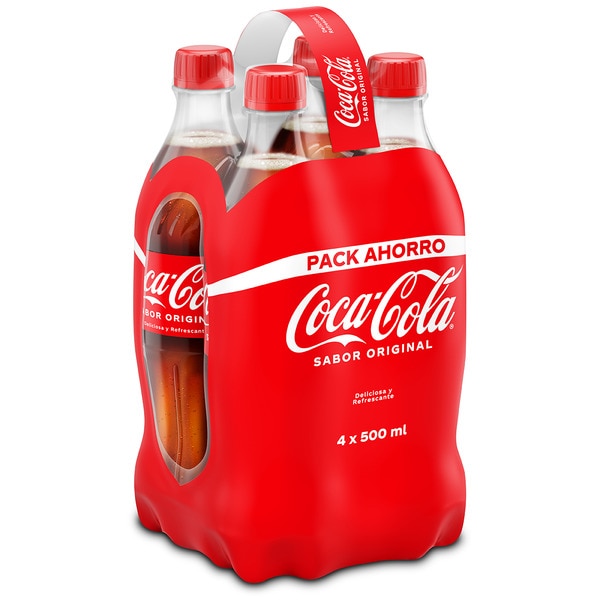 Cola-Erfrischungsgetränk original, 4er-Pack Flaschen 50 cl