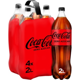 refresco de cola sin azúcar pack 4 botellas 2 l - Coca-cola Zero