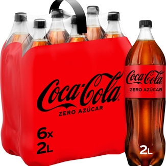 refresco de cola sin azúcar pack 6 botellas 2 l - Coca-cola Zero