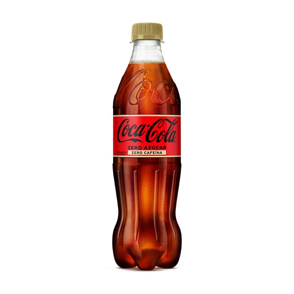 ZERO CAFFEINE sugar-free cola soft drink bottle 50 cl