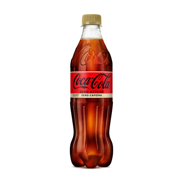 ZERO CAFFEINE sugar-free cola soft drink bottle 50 cl