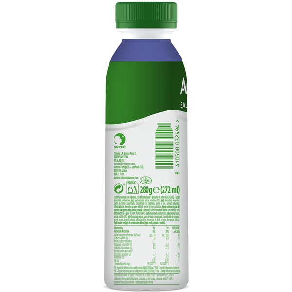 kefir drink with blueberries bottle 280 g