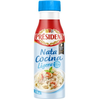 nata líquida especial cocina ligera botella 250 ml - President