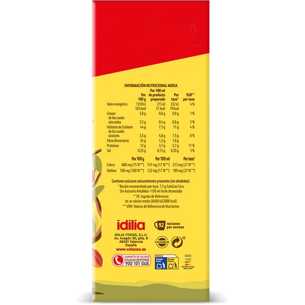 Cero löslicher Kakao ohne Zuckerzusatz Karton 1,3 kg