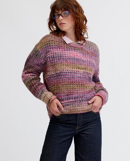 Imagem 0 de Camisola de malha com decote redondo e manga comprida