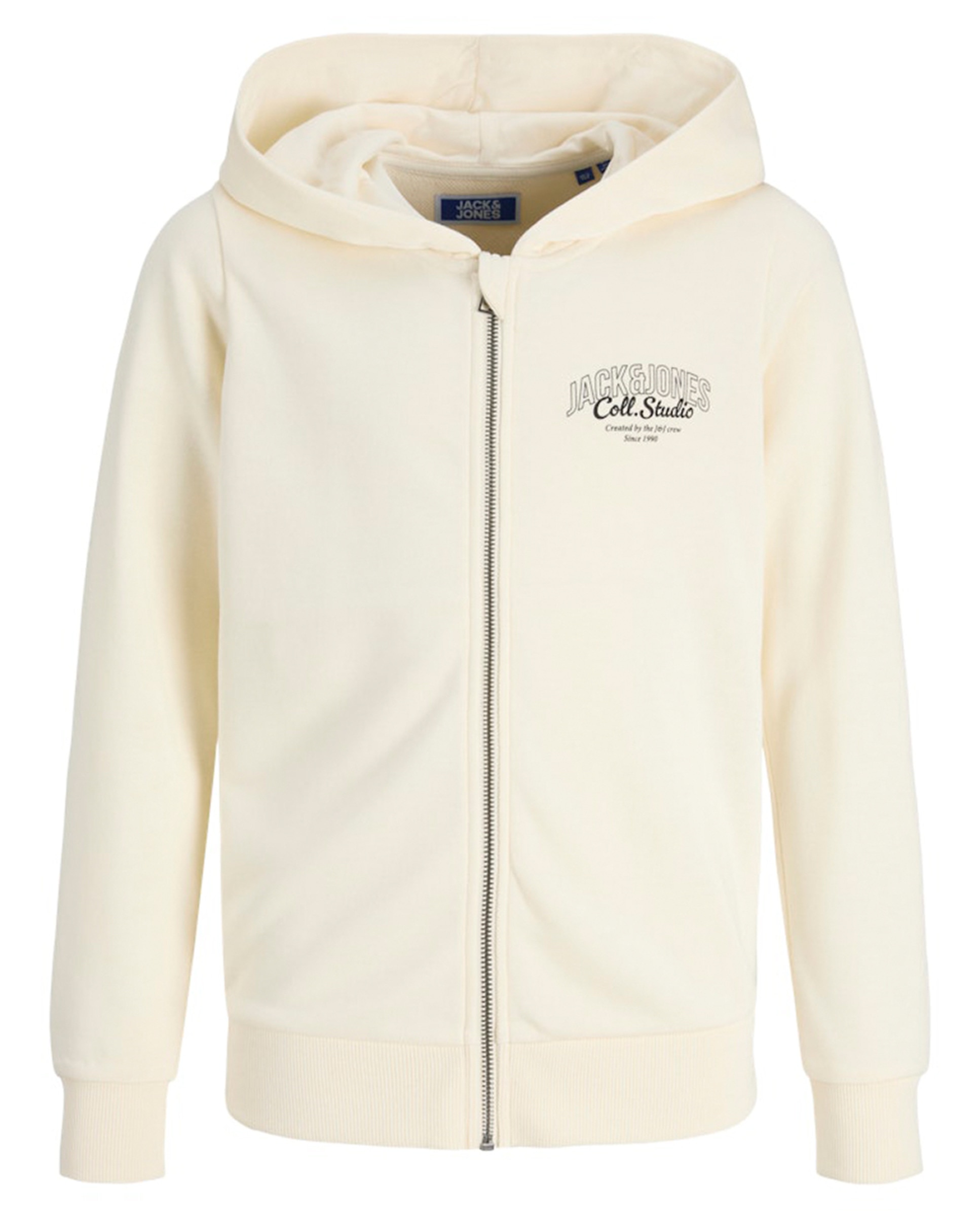 Sweatshirt com Capuz e Fecho de Correr Branco-7