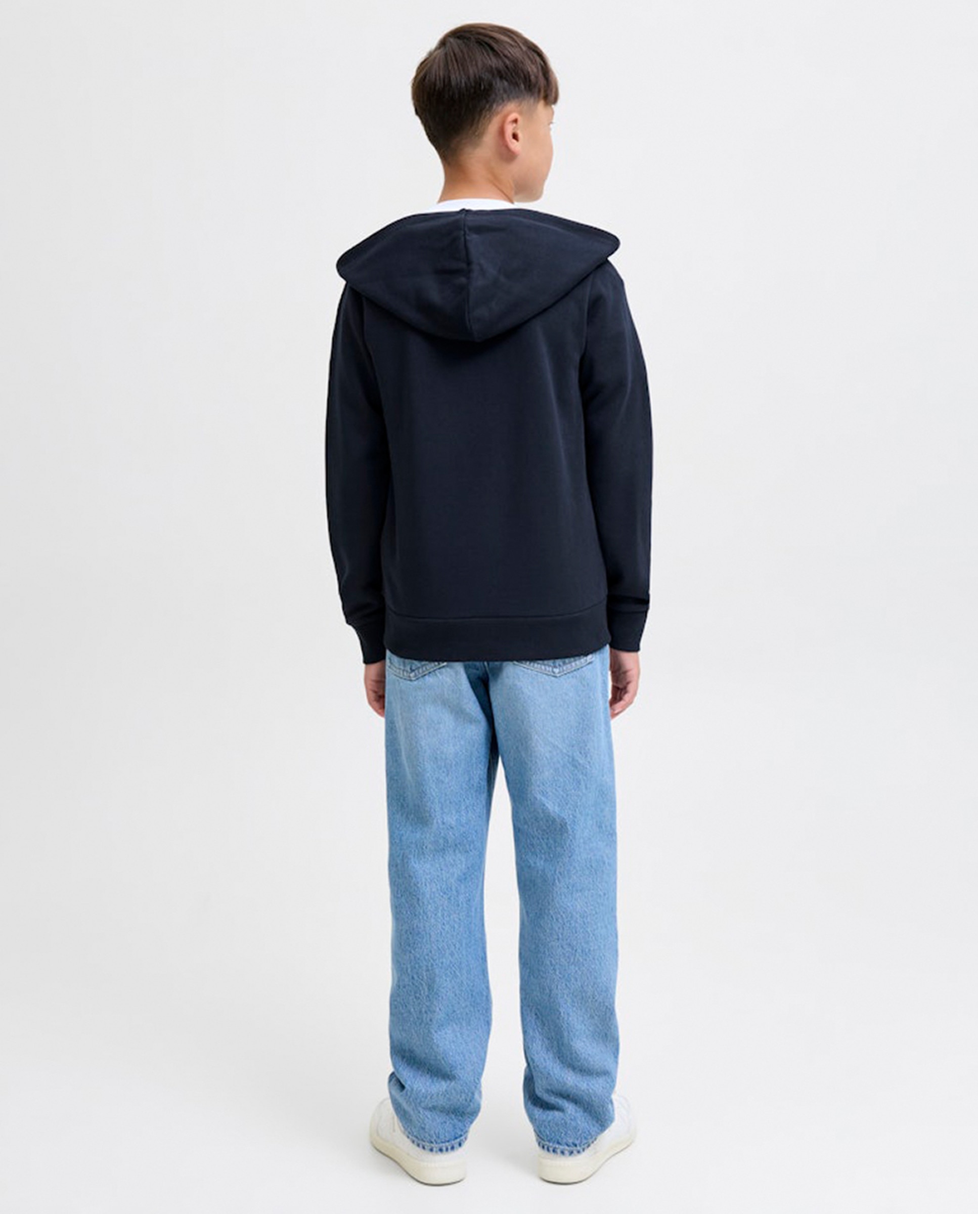 Sweatshirt com Capuz e Fecho de Correr Azul-marinho-2