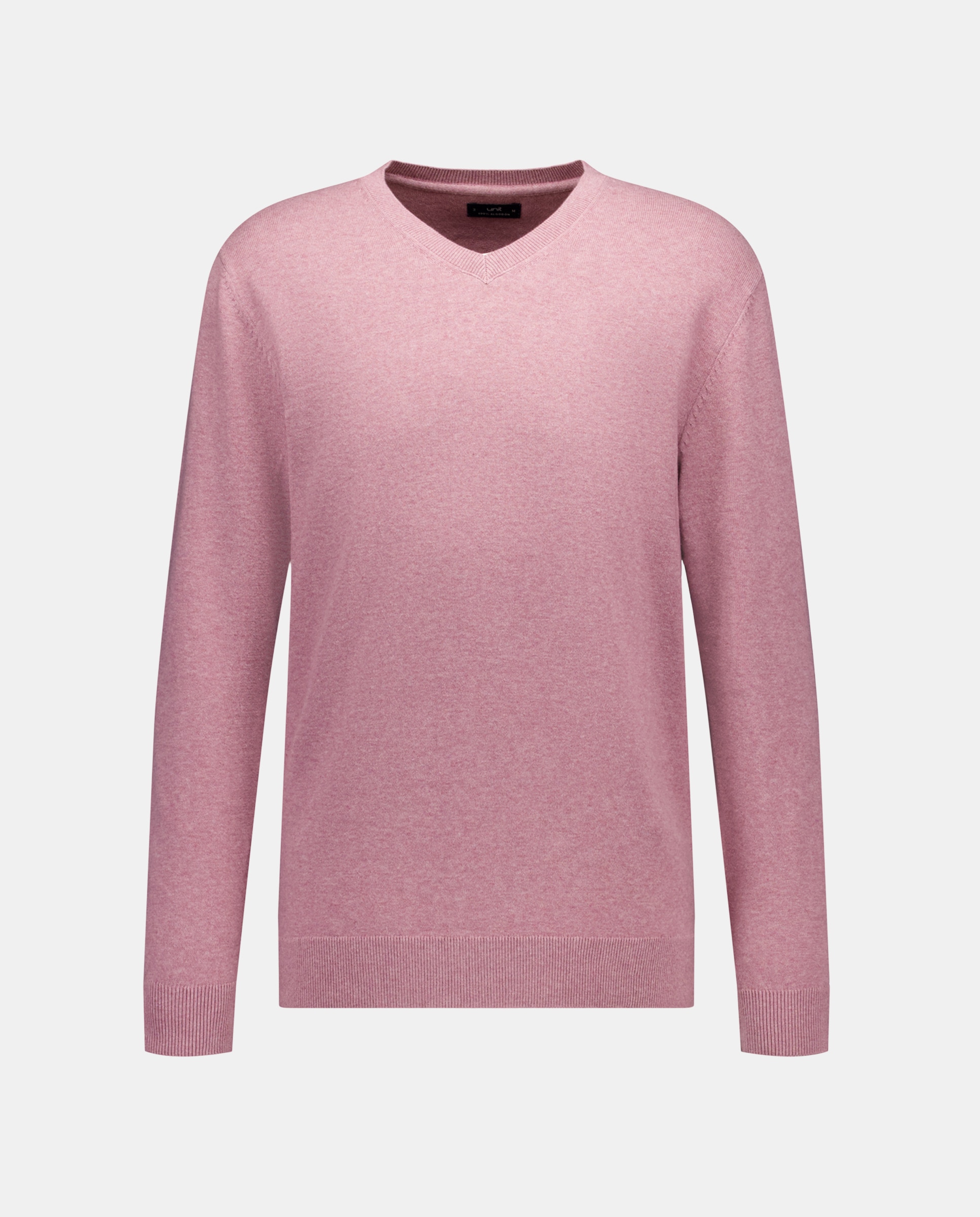 Jersey de hombre cuello pico liso algodón 100% 200 Rosa-4