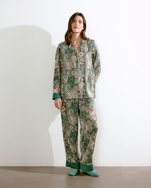 Imagen 0 de Pijama de mujer camisero estampado