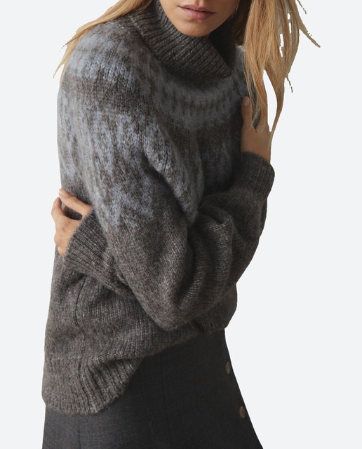 Imagen 0 de Jersey de mujer jacquard de manga larga