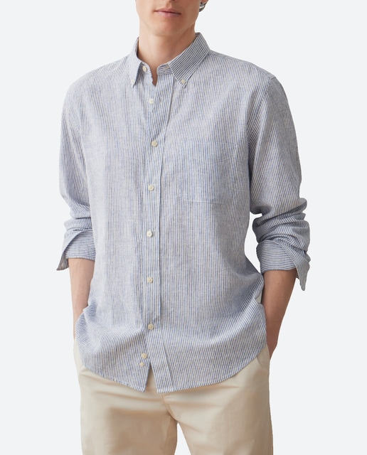 Imagen 0 de Camisa de hombre mezcla lino algodón