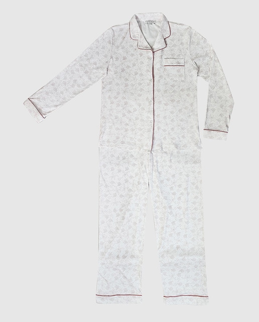 Imagen 0 de Pijama con Camisa Abotonada por delante y pantalon con Cintura Elasticada