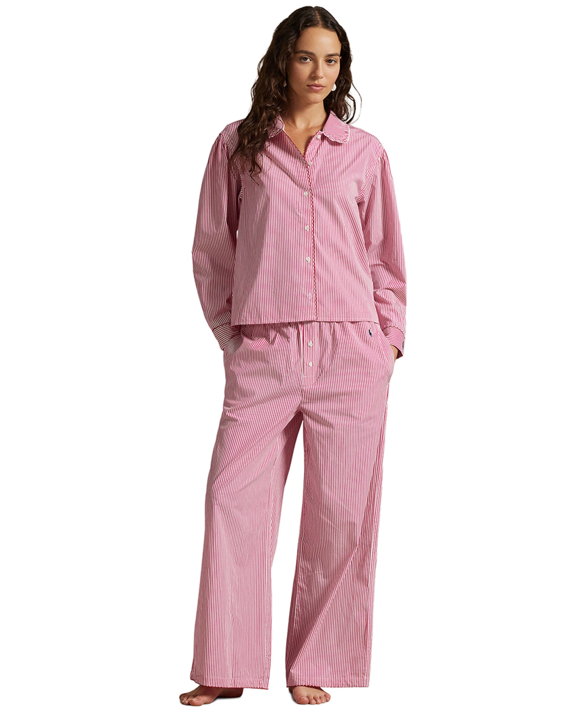 Imagem 0 de Pijama de Popelina com Manga Comprida - Rosa