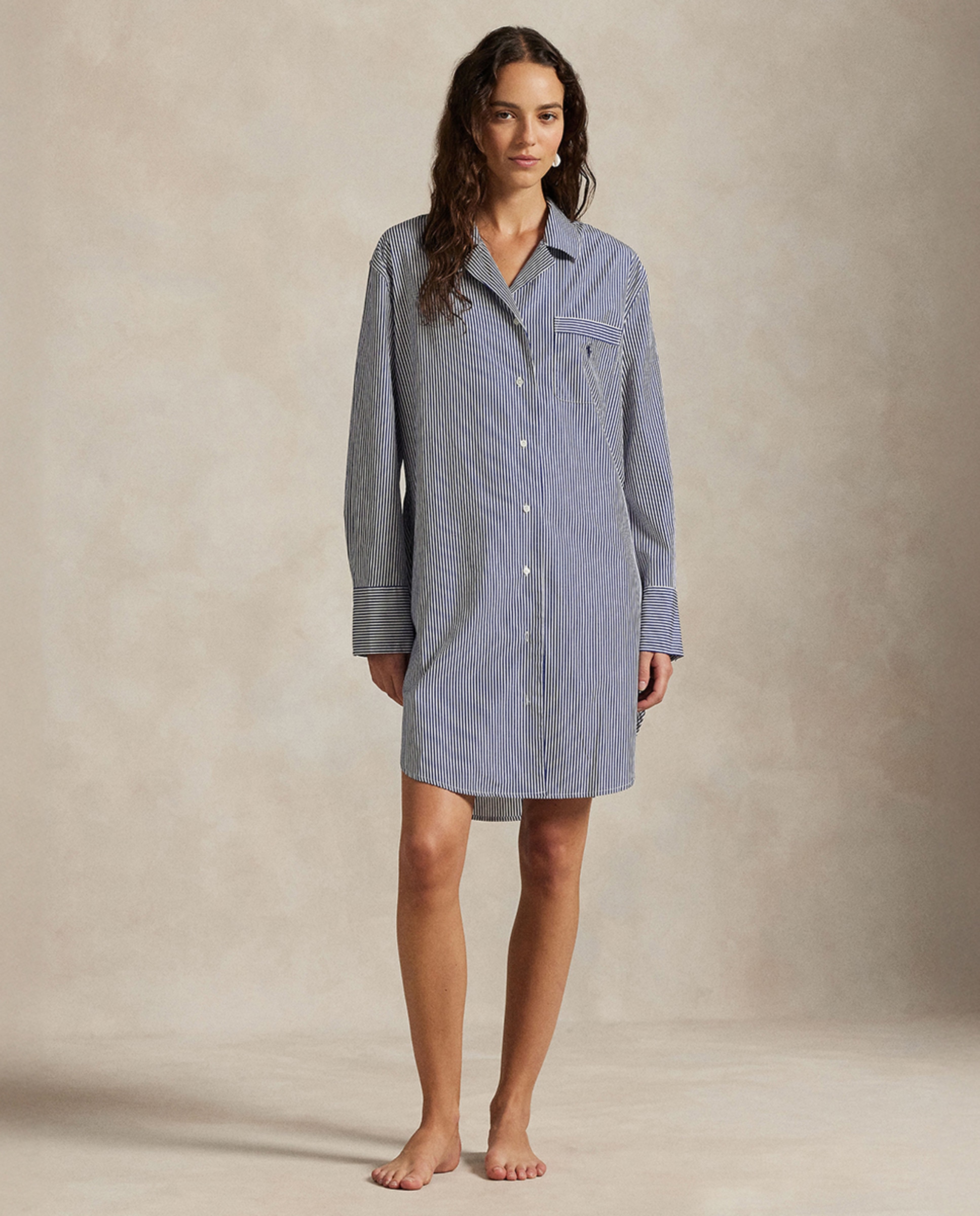 Imagem 0 de Camisa de Dormir de Popelina com Manga Comprida