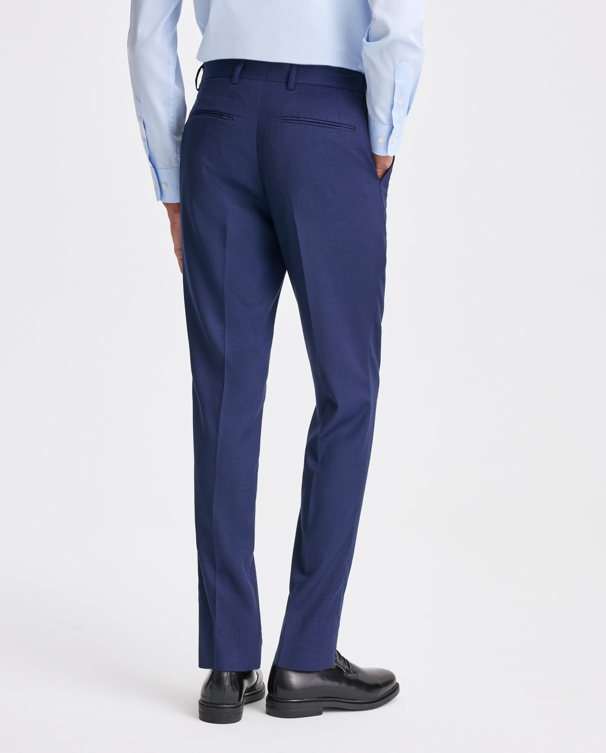 Calças com Estrutura Azul-marinho-3