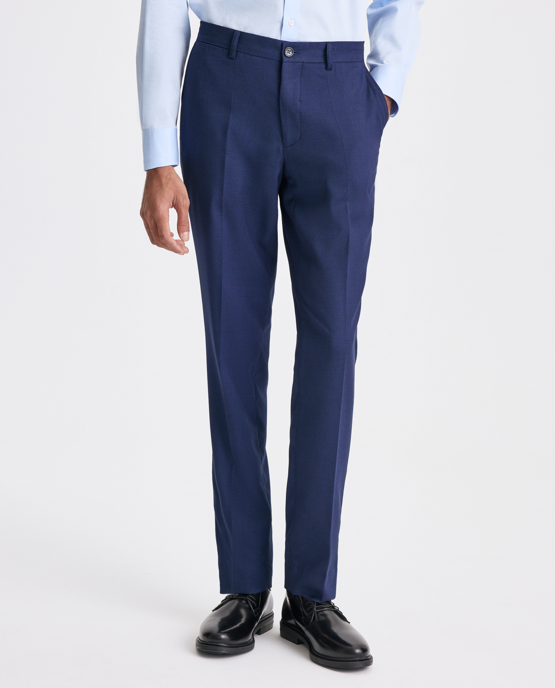 Calças com Estrutura Azul-marinho-2