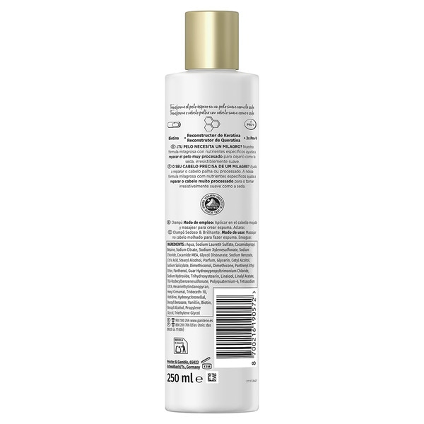 Miracles Silky & Shiny shampoo with biotin + keratin reconstructor flask 250 ml