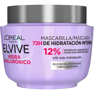 Hidra Hialurónico mascarilla de pelo 72 h para pelo deshidratado tarro 300 ml - Elvive