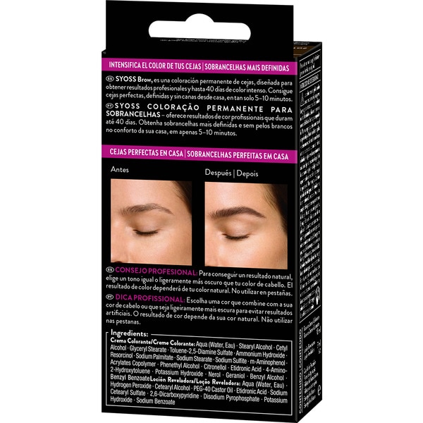 Brow Tint permanente Augenbrauenfärbung Dunkelbraun 4-1 Box bis zu 10 Anwendungen