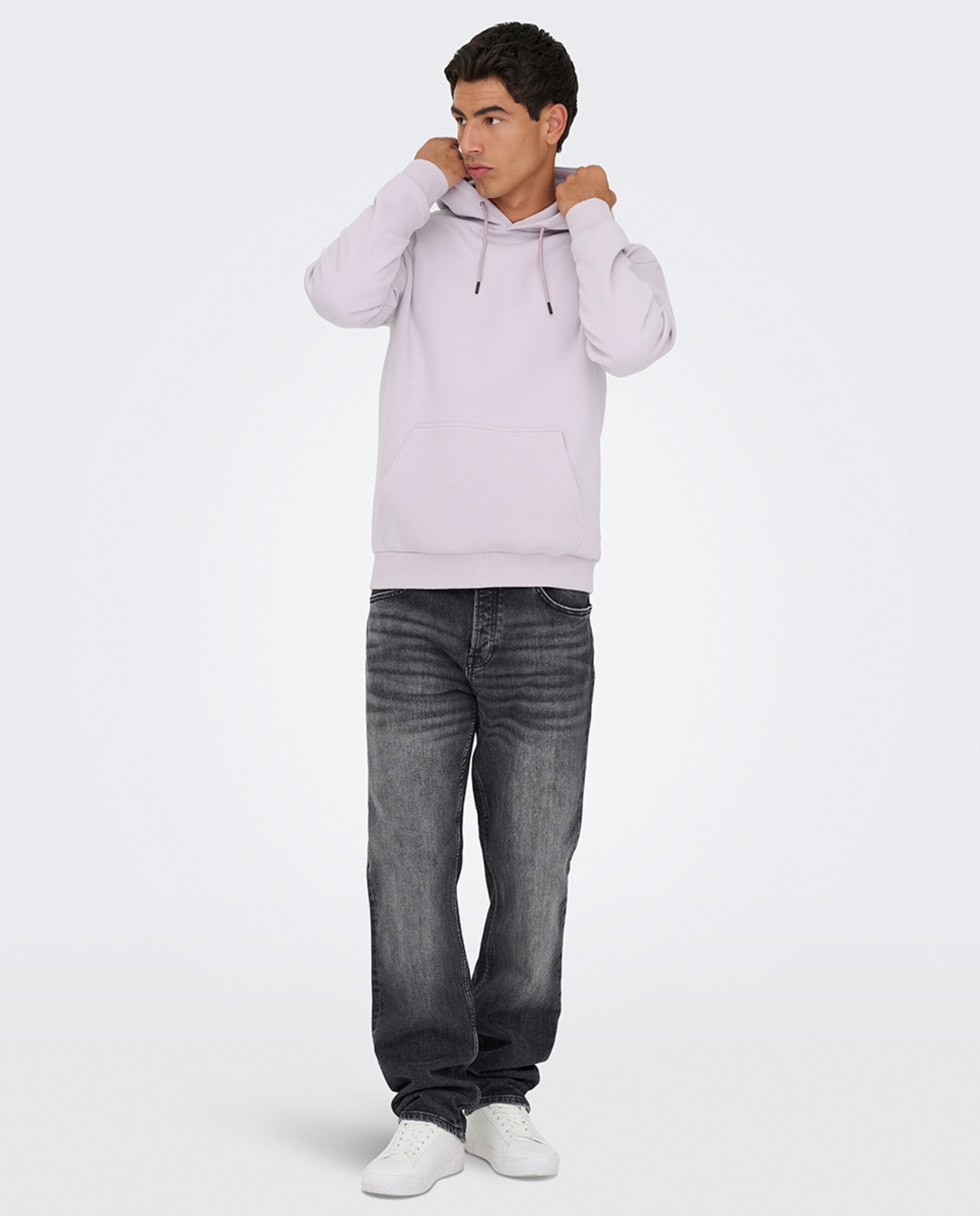 Sweatshirt de homem com capuz Lilás-7